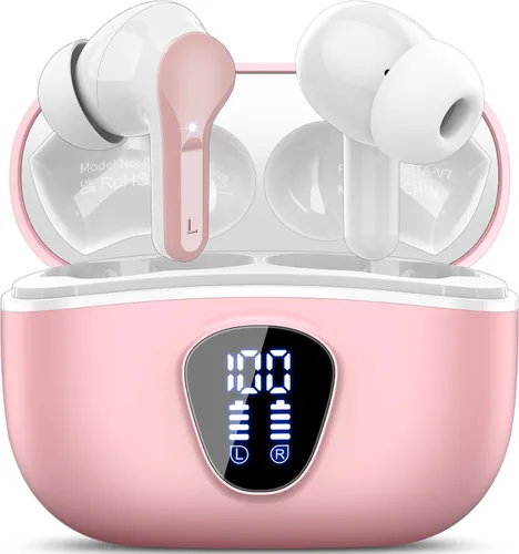 Vista 14 de Auriculares inalámbricos, Auriculares Bluetooth 5.4 HiFi Estéreo, Auriculares Bluetooth con Micrófono ENC de Cancelación de Ruido, Auriculares