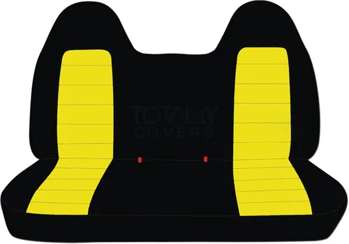 Vista 9 de Totally Covers Compatible con Ford F-150 F-250 F-350 1992-1998 Fundas de Asientos de Camión de Dos Tonos (Banco Sólido Delantero/Trasero) con/sin