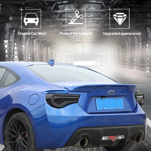 Vista 3 de YIWANG ABS Blcak - Marco protector de luz trasera para Subaru BRZ Toyota 86 2012-2021, accesorios para cubierta de luz trasera de coche