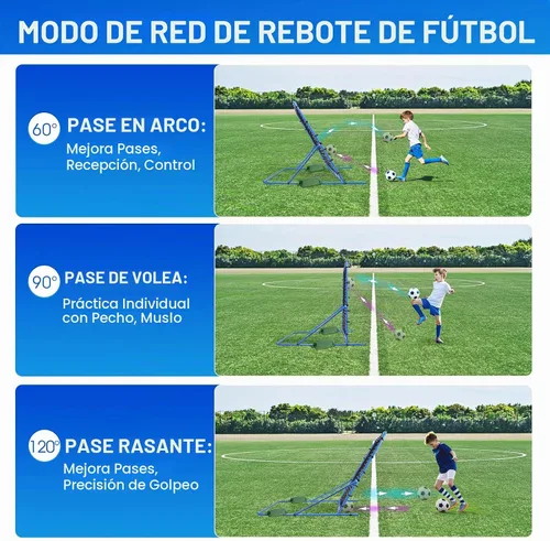 Vista 4 de Soccer Baseball Rebounder Soccer Goal Net, Volleyball Rebound Pitchback Net