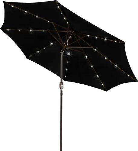 Vista 26 de Blissun Sombrilla solar de 9 pies, sombrilla de patio con 32 luces LED, sombrilla de mercado de mesa, sombrilla al aire libre para jardín, terraza