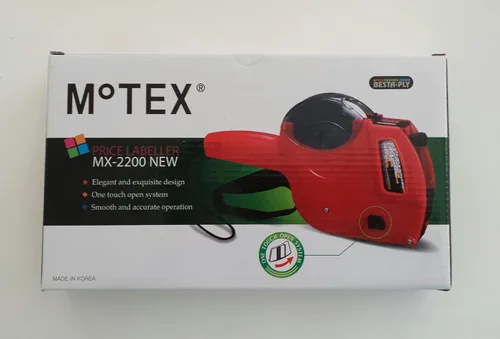 Vista 2 de Motex MX-2200-2 Nueva etiquetadora de precios de 6 bandas de mano