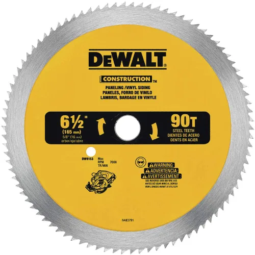 Vista 2 de DEWALT Hoja de sierra circular, 5 3/8 pulgadas, 80 dientes, corte de vinilo (DW9053)