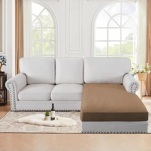 Vista 8 de H.VERSAILTEX Funda de asiento de gamuza elástica para sala de estar, fundas de sofá aptas para mascotas, fundas de sofá gruesas y suaves, lavables