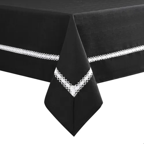 Vista 40 de EHouseHome Mantel de tela resistente con encaje blanco, impermeable, sin arrugas, resistente a las manchas, a prueba de aceite, para comedor