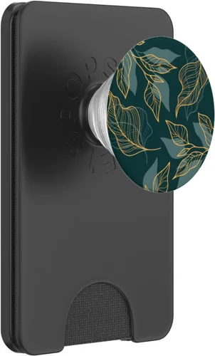 Vista 7 de PopSockets con diseño de hojas de plantas estéticas, botánicos, verdes, PopGrip intercambiable