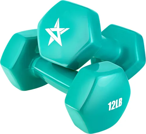Vista 7 de Yes4All Mancuernas Hexagonales de Vinilo - Juego de 2 Mancuernas para Gimnasio en Casa y Entrenamiento de Fuerza (Opciones de Peso de 2-15 libras)