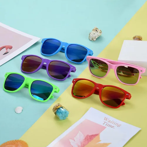 Vista 4 de Fsmiling Gafas de sol de fiesta a granel de los años 80, lentes de sol de neón, recuerdos de fiesta para adultos, paquete de 10 lentes de sol