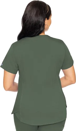 Vista 2 de Med Couture Touch - camisa de uniforme médico con cuello en V para mujer