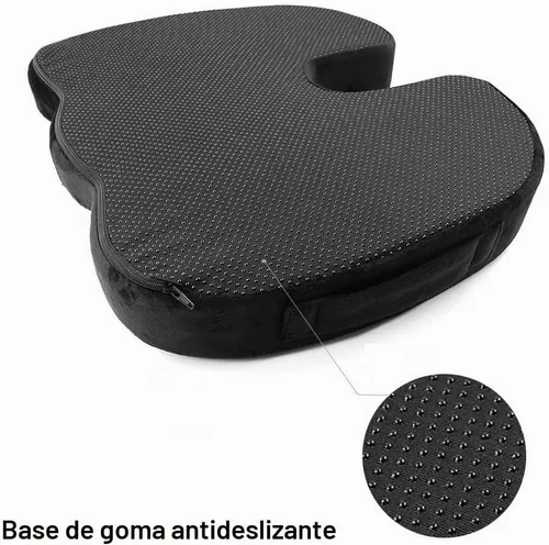Vista 4 de cojín de asiento ortopédico de coxis de espuma viscoelástica para dolor de espalda, ciática y coxis, reduce el dolor de ciática y coxis, ideal