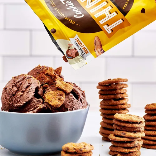 Vista 5 de Thinsters Galletas finas de galletas, chispas de chocolate, 16 onzas (paquete de 2), sin OMG, sin maní, sin jarabe de maíz, galletas crujientes, sin