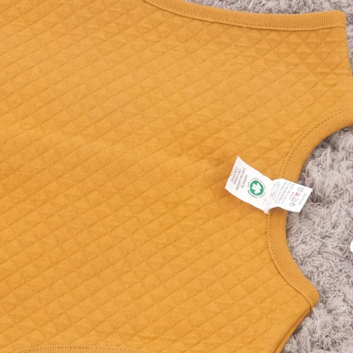 Vista 4 de OrganicBoom 100% algodón orgánico certificado sonrisa bebé dormir acolchado jacquard chaleco suave manta portátil