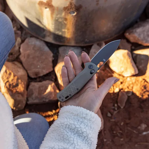 Vista 8 de Gerber Scout EDC Cuchillo de bolsillo plegable, hoja de borde liso de 3.2 pulgadas, Micarta