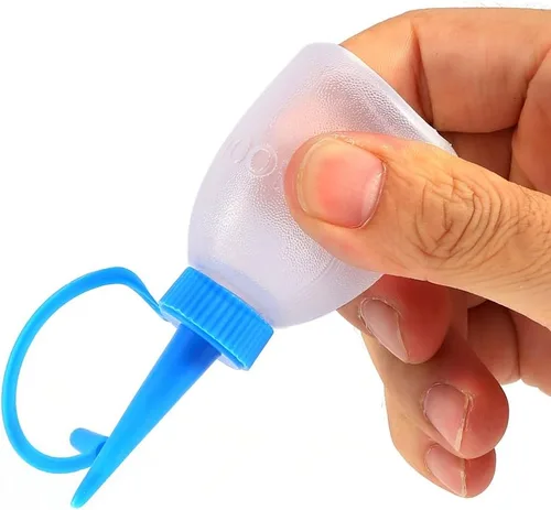 Vista 7 de AYNEFY Botella industrial, 6 piezas de plástico de 1.0 fl oz, a prueba de fugas, reutilizable, cocina, manualidades