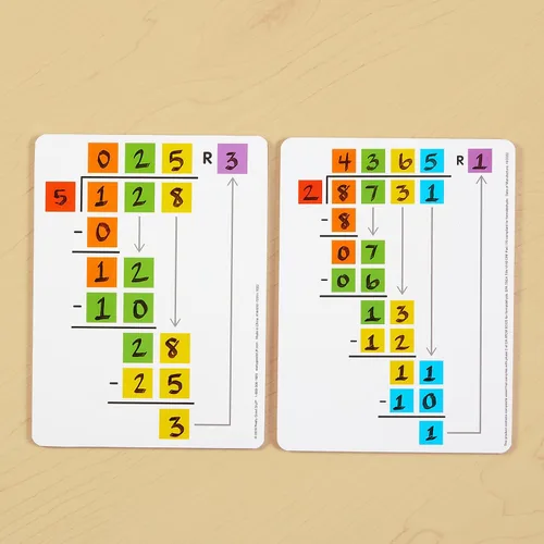 Vista 6 de Really Good Stuff Tableros de borrado en seco Beginning Long Division - 6 tableros