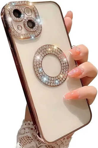 Vista 10 de Casechics - Funda compatible con iPhone 11, Diamend Rhinostone, color negro