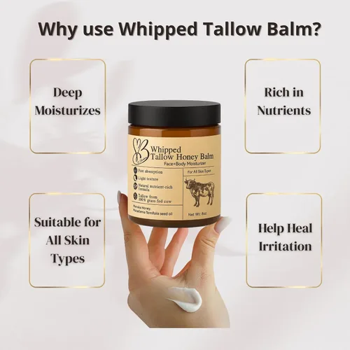 Vista 7 de Tallow de ternera para la piel, bálsamo de sebo para cara, hidratante facial de calvicie, crema hidratante de ternera, bálsamo de ternera y bálsamo