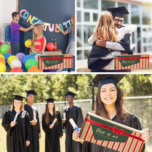 Vista 7 de GEMTEND Regalo de graduación 2026 para ella, él, detrás de ti, todos tus recuerdos, marco inspirador de felicitaciones para graduación