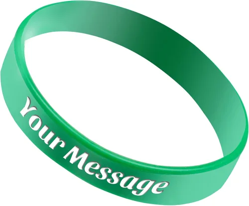 Vista 26 de 50 pulseras de silicona personalizadas para motivación, recuerdos de fiesta, eventos, cumpleaños, conciencia Negro