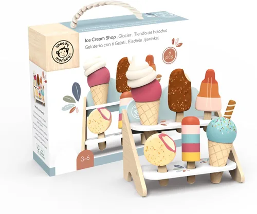 Vista 12 de SPEEDY MONKEY Juego de Máquina de Café de Madera para Niños – Certificado FSC Juego de Simulación de Cafetera Espresso, Conjunto de Café de Juego