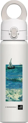 Vista 11 de RHINOSHIELD AquaStand - Botella magnética de 16 onzas, botella de agua aislada de acero inoxidable de boca redonda, botella deportiva con mango
