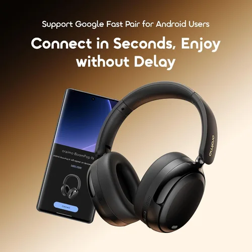 Vista 7 de Oraimo Auriculares inalámbricos con cancelación activa de ruido sobre la oreja Bluetooth, tiempo de reproducción de 65 horas, 3 modos