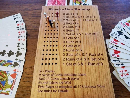 Vista 5 de Tablero de juego Rummy de la frustración del deluxe/del viaje