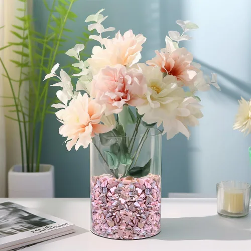 Vista 2 de HappyFiller Piezas rotas de cáscara triturada de 23 onzas, centros de mesa de boda, manualidades de resina, plantas suculentas, cubierta de suelo