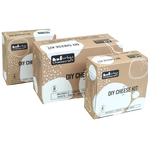 Vista 4 de Kit para hacer queso - Mozzarella, Ricotta & Farmers' - 4 lotes, hacer queso en 1 hora, cuajo vegetariano, gran regalo para cocineros, dieta Keto