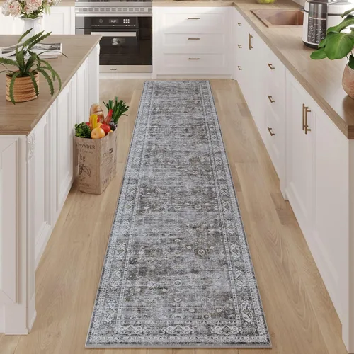 Vista 44 de Rugcomf Alfombra de Entrada de 2'x3' - Patrón Paisley, Tapete para Puerta de Entrada Interior, Floral Vintage, Lavable a Máquina, Alfombra
