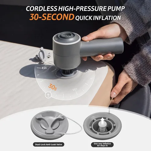 Vista 6 de Naturehike Colchón de aire de coche de punto caído para el modelo Y, cama inflable de TPU de 3.2 pulgadas de grosor con bomba externa y protector