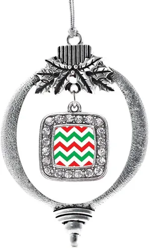Vista 187 de Inspired Silver - Bon Voyage Cruise Ship Charm Ornamento – Adornos navideños cuadrados de plata con joyas de circonita cúbica