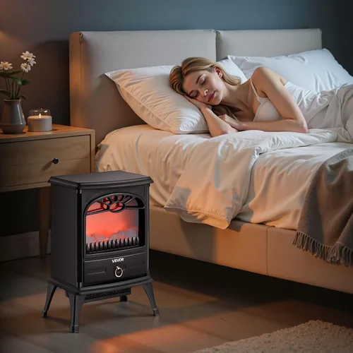 Vista 8 de VEVOR - Chimeneas independientes de 22.8 pulgadas, calefactor eléctrico portátil de chimenea de 1500 W y 5120 BTU, con protección contra