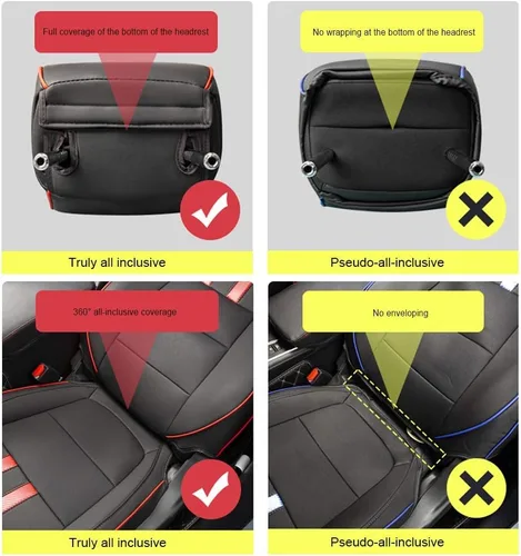 Vista 7 de Juego completo de fundas de asiento personalizadas para Prado 2004-2008 7 asientos cuero asiento cojín protector negro