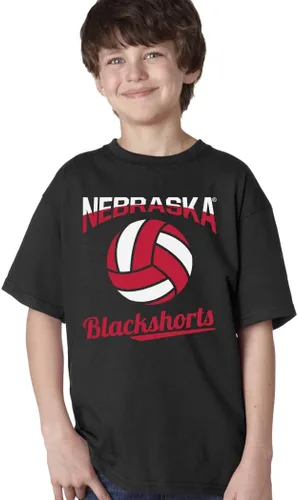 Vista 6 de CornBorn Camisetas de voleibol de Nebraska para niños jóvenes Elige tu diseño