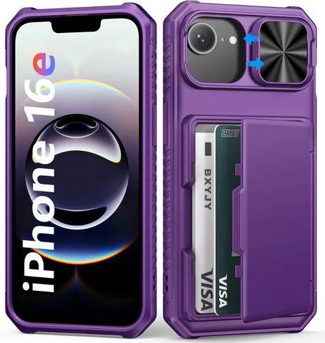 Vista 20 de BXYJY Funda tipo cartera para iPhone 15 Pro, tarjetero (4-5 tarjetas)
