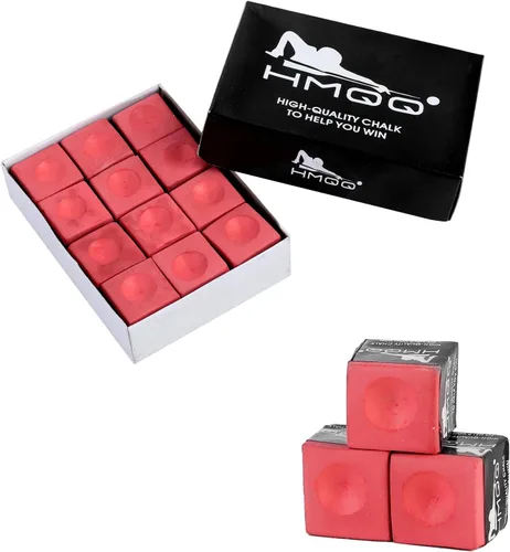 Vista 9 de HMQQ Low-Dust Pool Cue Chalk, 12-Pack Billiard Chalk, 6 Color Options Negro
