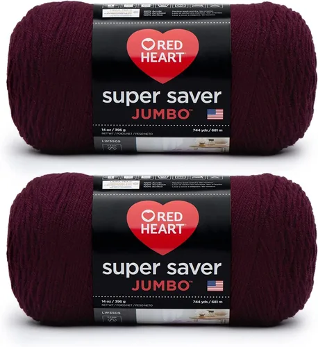 Vista 52 de Red Heart Super Saver Jumbo Ovillo de lana, Amatista