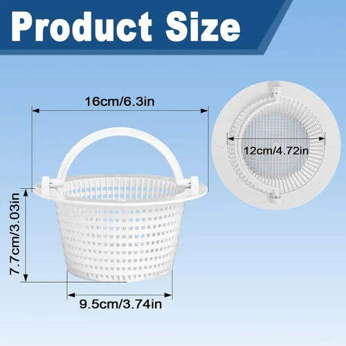 Vista 2 de Cesta de desnatadora SPX1091C de repuesto para Hayward SP1091WM y SP1091LX, 513330 Cestas de filtro de piscina con desnatado Dyna-skim de 6.25