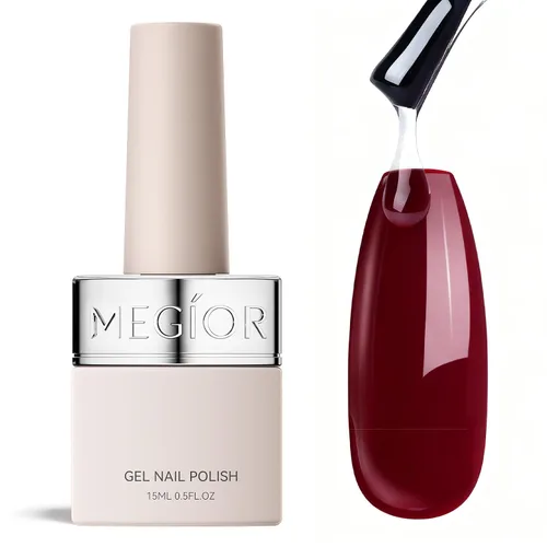 Vista 85 de MEGIOR Esmalte de uñas de gel libre de TPO, 0.5 onzas líquidas, base de gel transparente para remojar la lámpara de uñas LED, capa base de larga