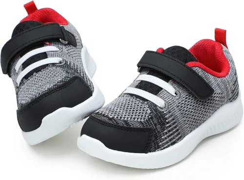 Vista 13 de nerteo Zapatos para Niños Pequeños/Niños Chicos y Niñas Zapatillas Deportivas para Correr/Caminar Todo negro