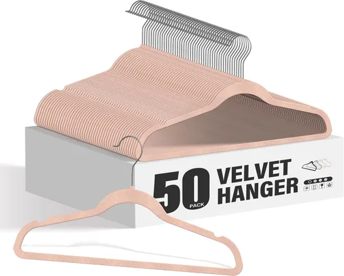 Vista 19 de HealSmart Perchas de plástico, paquete de 30 perchas de ropa que ahorran espacio, perchas duraderas y ligeras para abrigos, vestidos, camisas, Negro