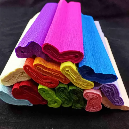 Vista 2 de KYMY Rollos de papel crepé para kits de flores de bricolaje con cables de hierro y cinta, serpentina para cumpleaños, bodas, envolturas