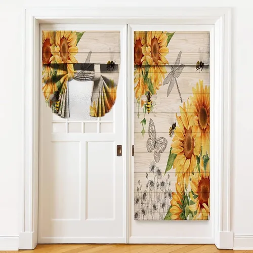 Vista 41 de Cortinas de puerta negras y rojas para ventanas de puerta, estampado de leopardo y cebra, cortinas de ventana para puerta de vidrio francesa