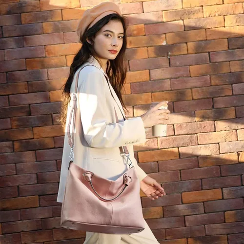 Vista 2 de Bolso Kattee para mujer de cuero suave, bolso cruzado superior y bolsos de mano