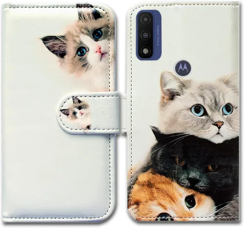 Vista 22 de Bcov Funda de piel con tapa para teléfono Motorola Moto G Pure/Power 2022 - Patrón de pájaro negro, ranura para tarjetas, bloqueo magnético, función