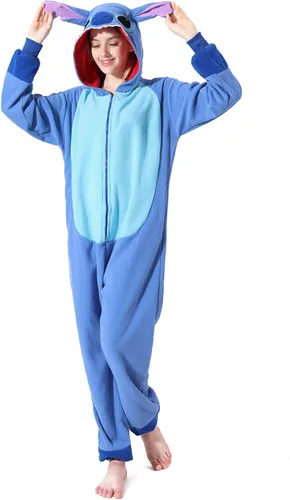 Vista 3 de OGU' DEAL Pijama unisex para adultos, ropa de dormir con diseño de animales para disfraz de fiesta de Halloween, traje diario de dibujos animados