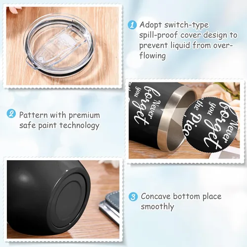 Vista 6 de Sieral 8 piezas de regalos de agradecimiento para mujeres, vaso de vino de agradecimiento para empleados, profesores, regalo inspirador