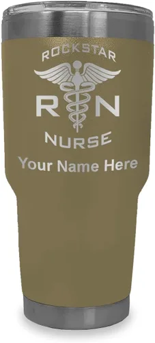 Vista 11 de LaserGram RN Rockstar - Vaso aislado al vacío de 20 onzas, grabado personalizado incluido (negro)