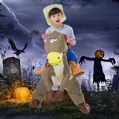 Vista 13 de TOLOCO Disfraz inflable de dinosaurio - Disfraz inflable de Halloween